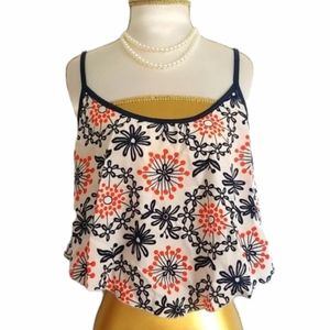 Boho Floral Crop Cami Top